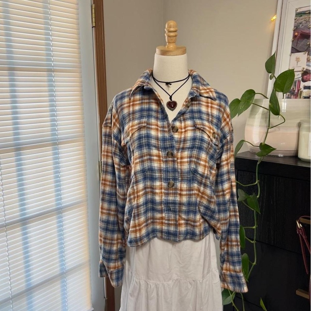 American Eagle Plaid Flannel Shirt Size Small